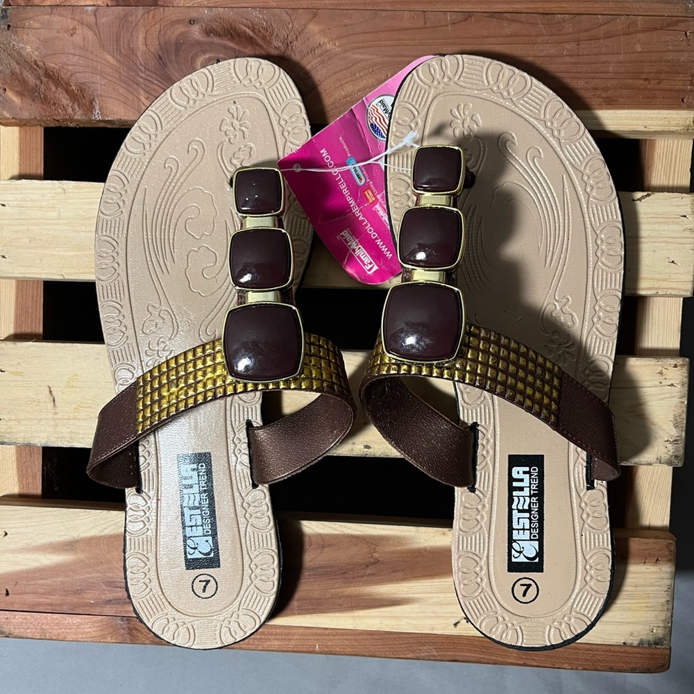 Family Maid 44192C Women Sandal/Slipper, Brown - Size 7